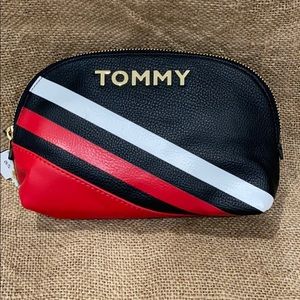 Red Black and White Tommy Hilfiger cosmetic pouch